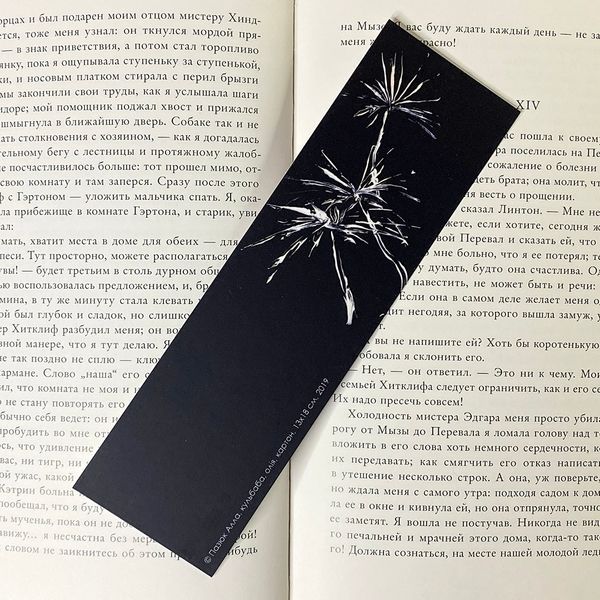 Закладка картонная "GARDEN BLACK. Одуванчик №2" 0656 &mdash; основное фото товара